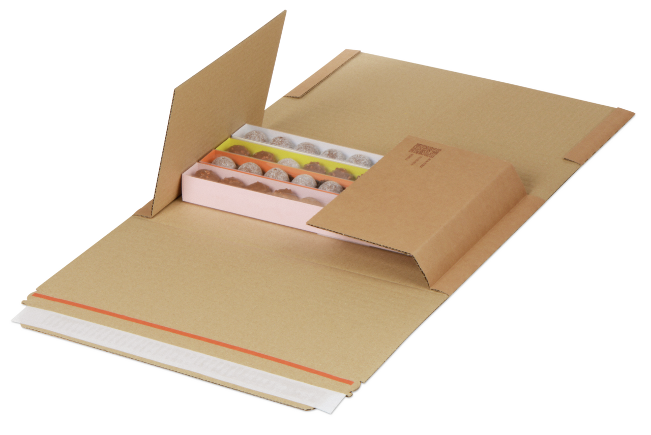 Emballage pour livres / étui croix en carton brun MECAWELL® STRONG