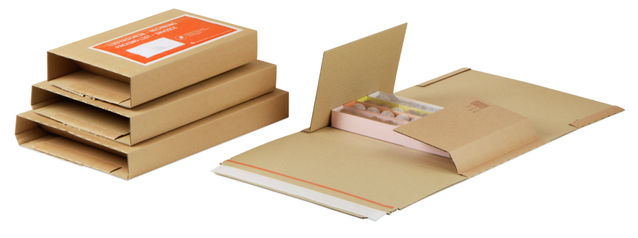 Emballage pour livres / étui croix en carton brun MECAWELL® STRONG