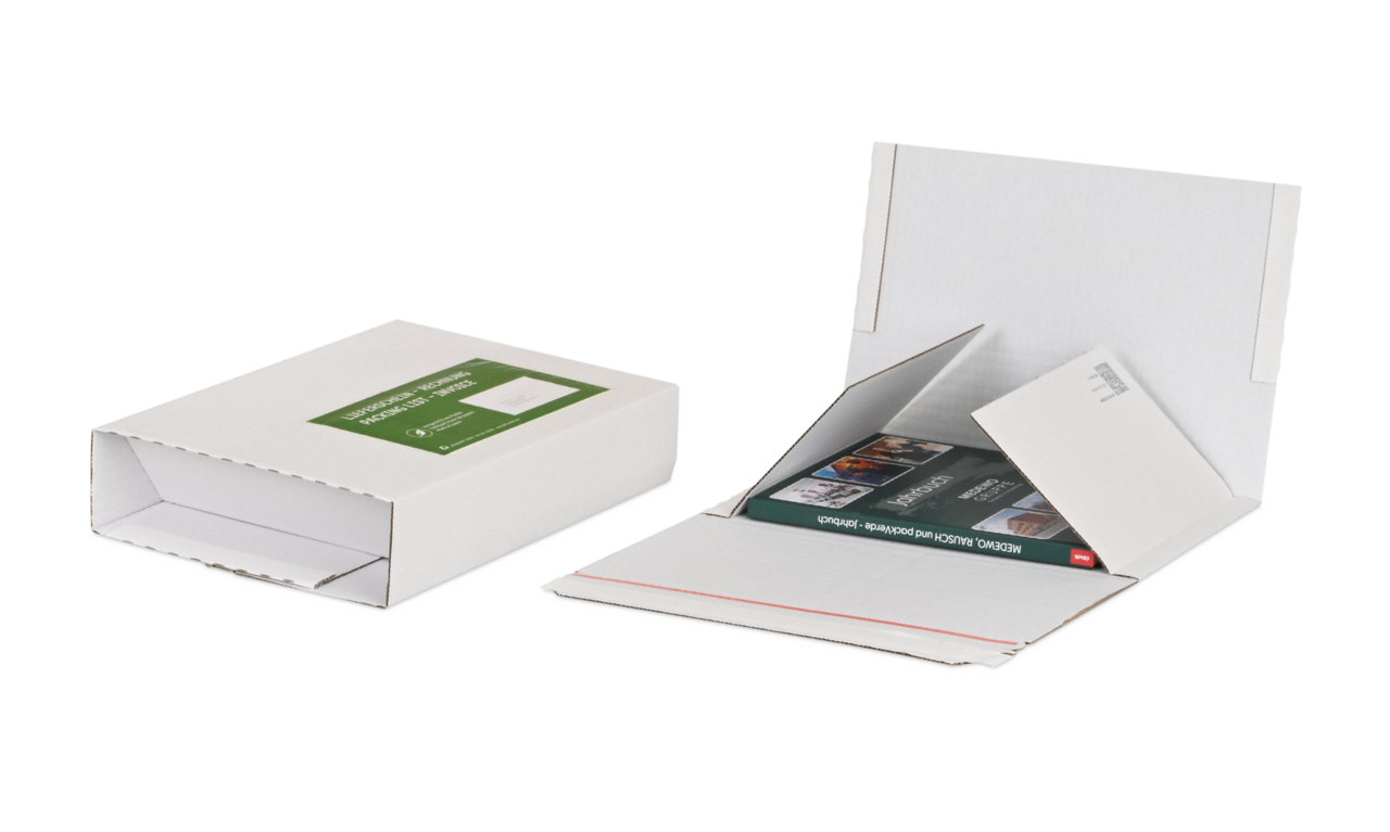 Emballage pour livres / étui croix  en carton blanc MECAWELL® STRONG