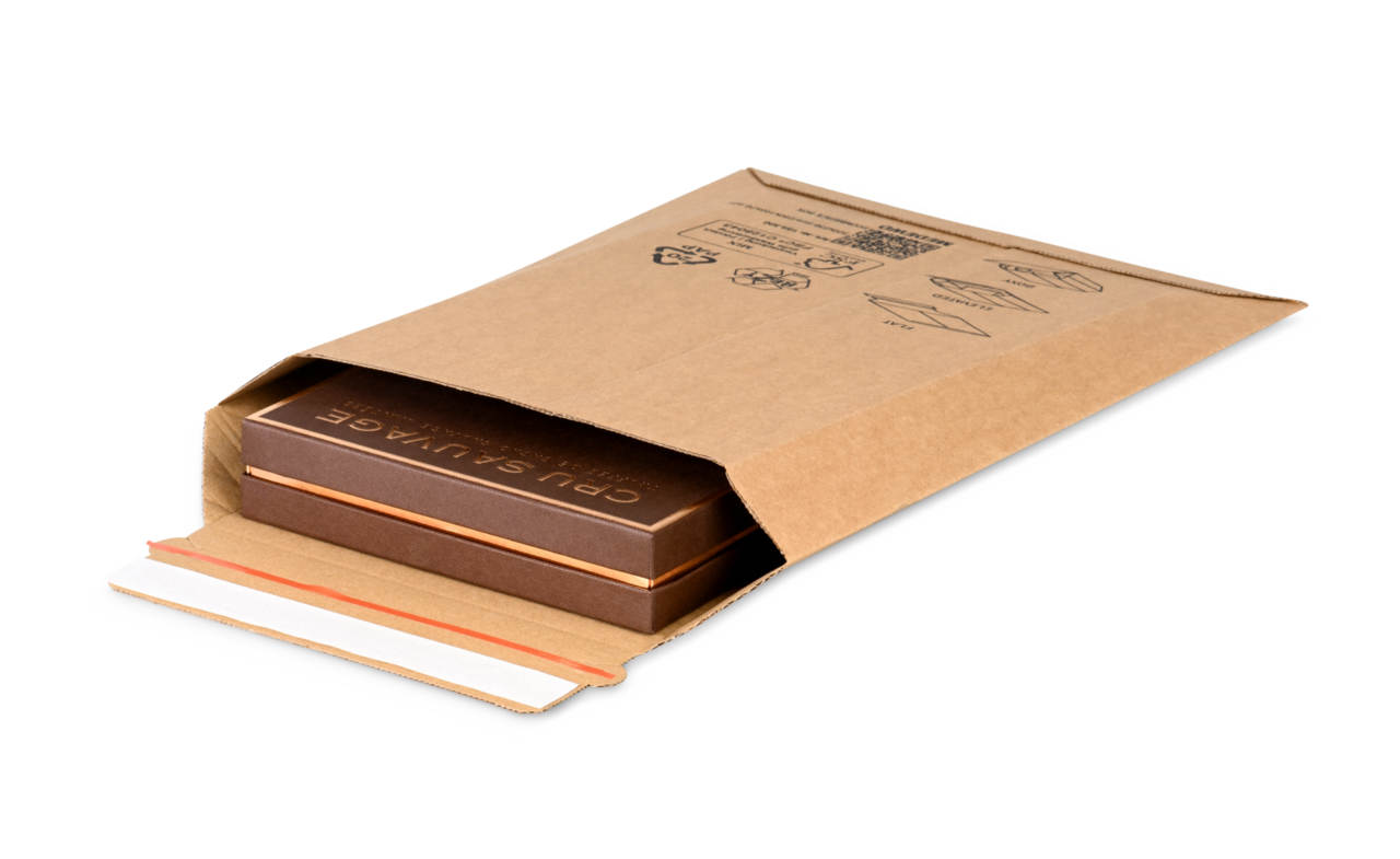 de hauteur variable, plusieurs articles ou de plus grande dimension peuvent également être emballés dans la pochette d'expédition