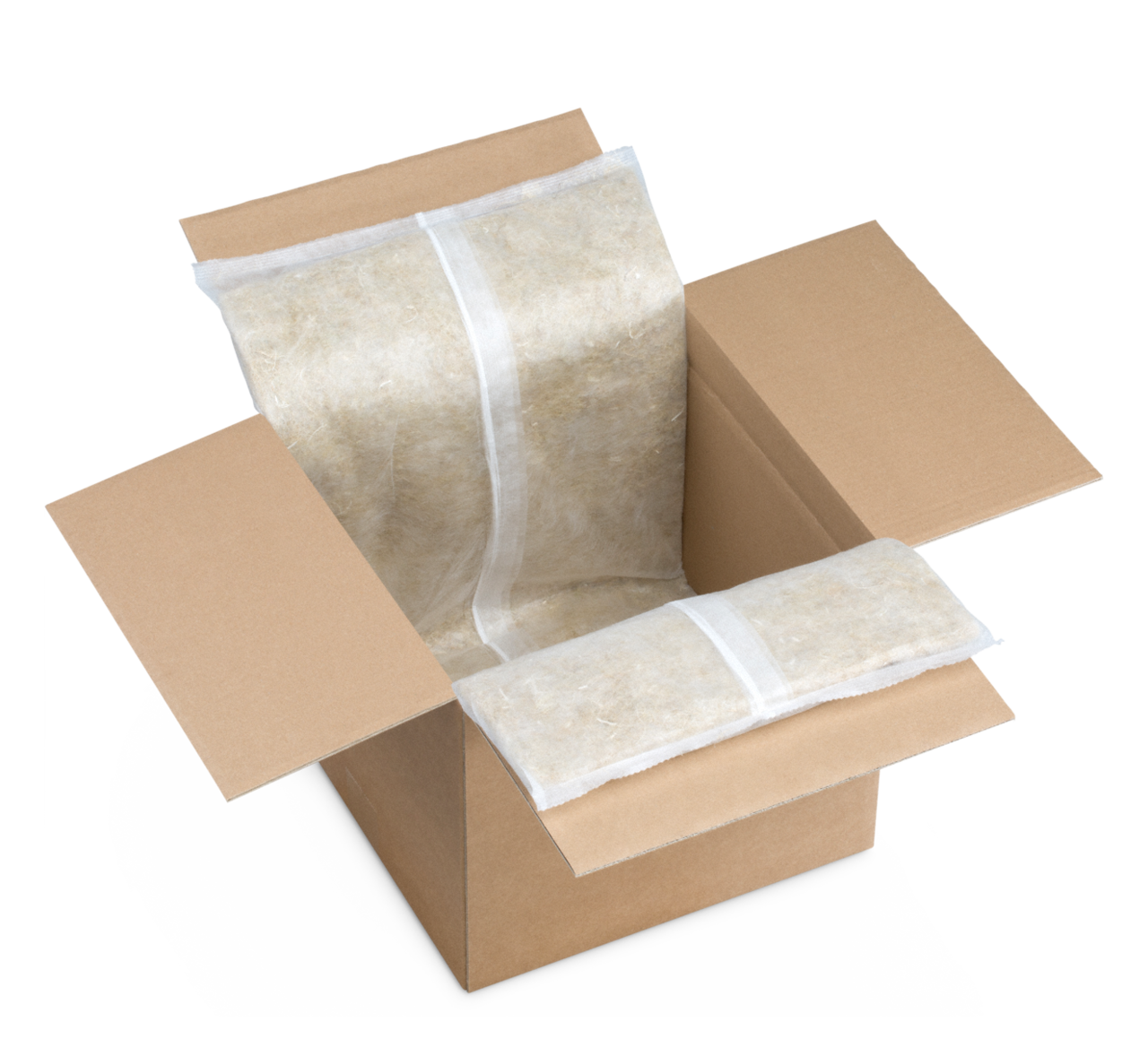 Caisse carton isotherme pliable MECATHERM®  en chanvre 