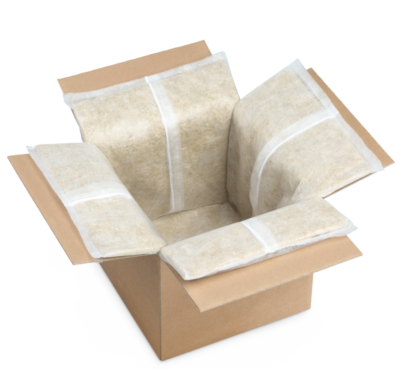 Caisse carton isotherme pliable MECATHERM®  en chanvre 