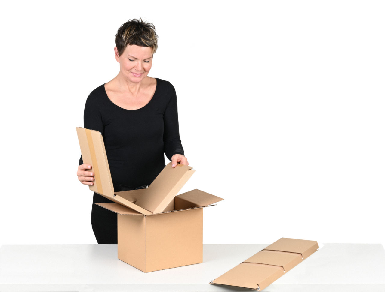 simple et vite dressé: il suffit de dresser le carton et d'insérer un insert avec le côté long vers le bas ...