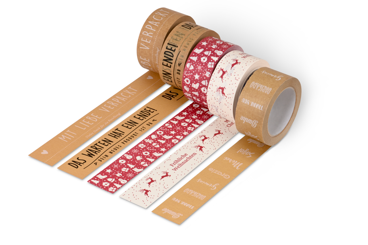 Ruban papier kraft adhésif avec impression