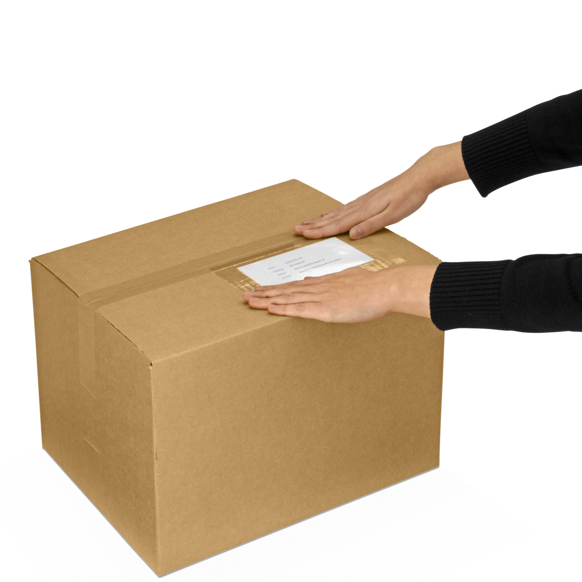 Collez l’étiquette sur l’emballage de votre marchandise.