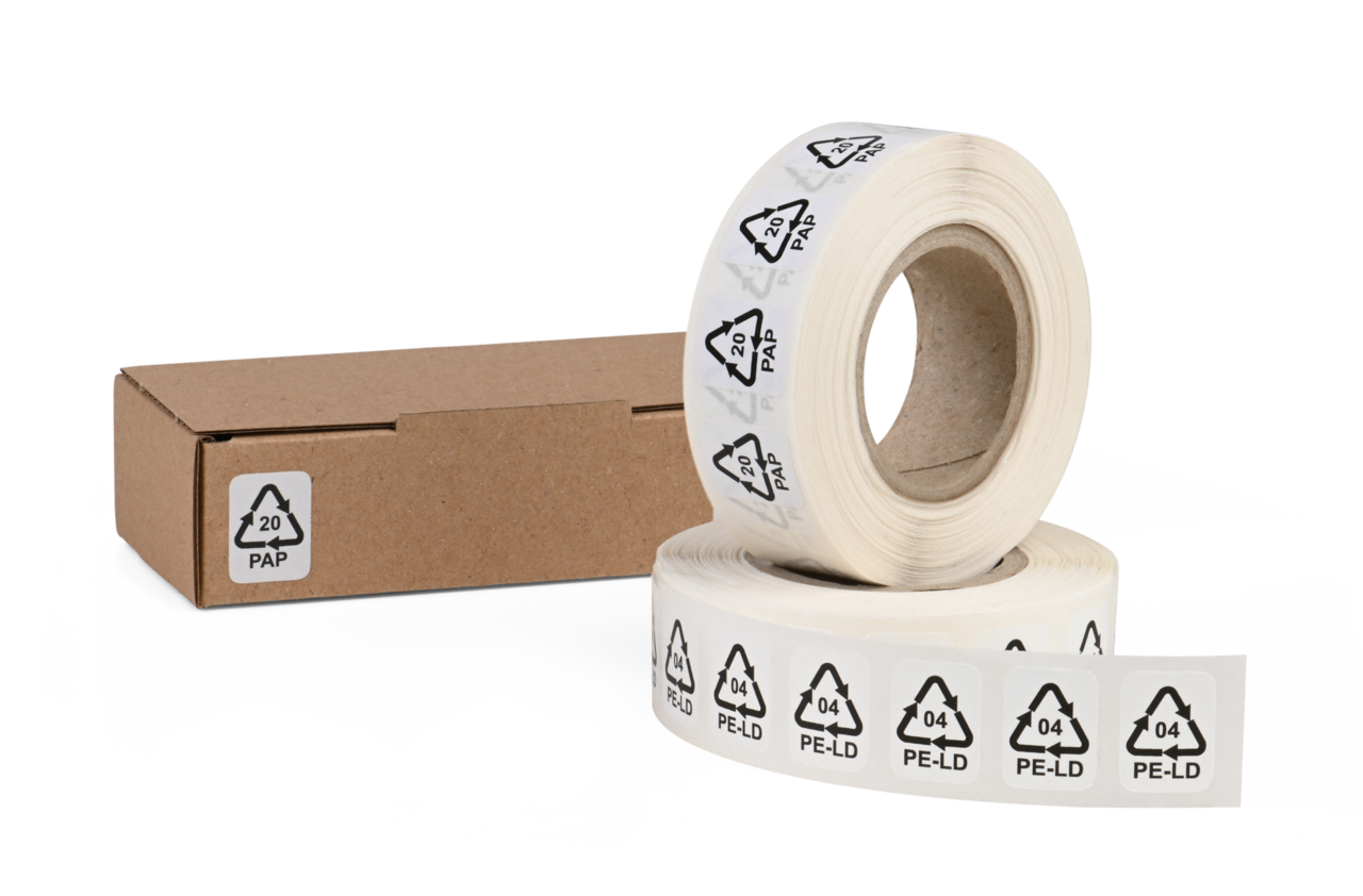 Etiquette de code de recyclage