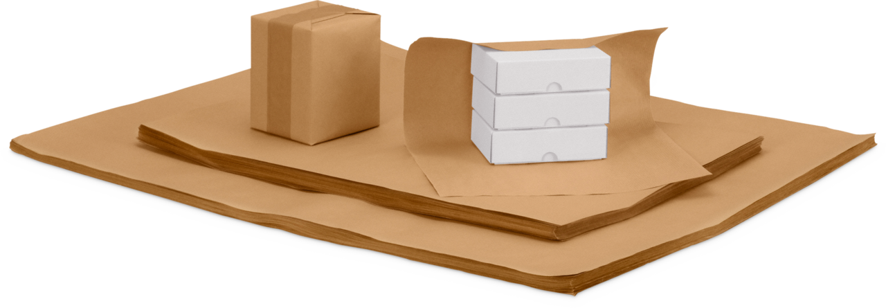 Papier d'emballage en feuilles
