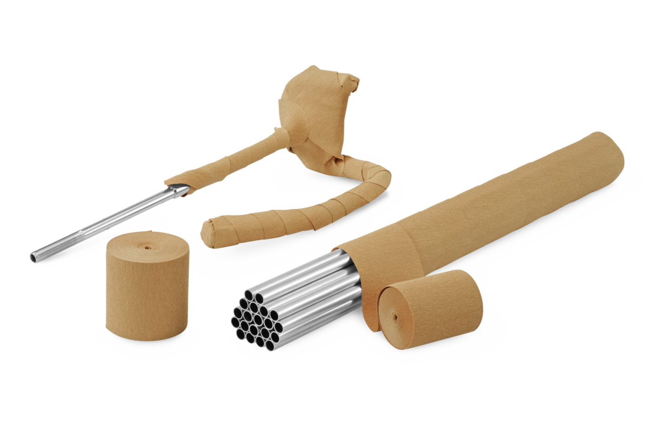 Papier crêpé en bobinot sur rouleau MECA-CREPP®