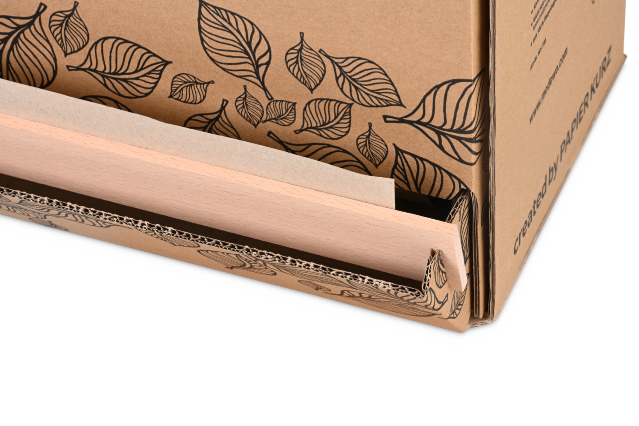 rail en bois intégré pour une manipulation facile lors de la découpe de la bande de papier