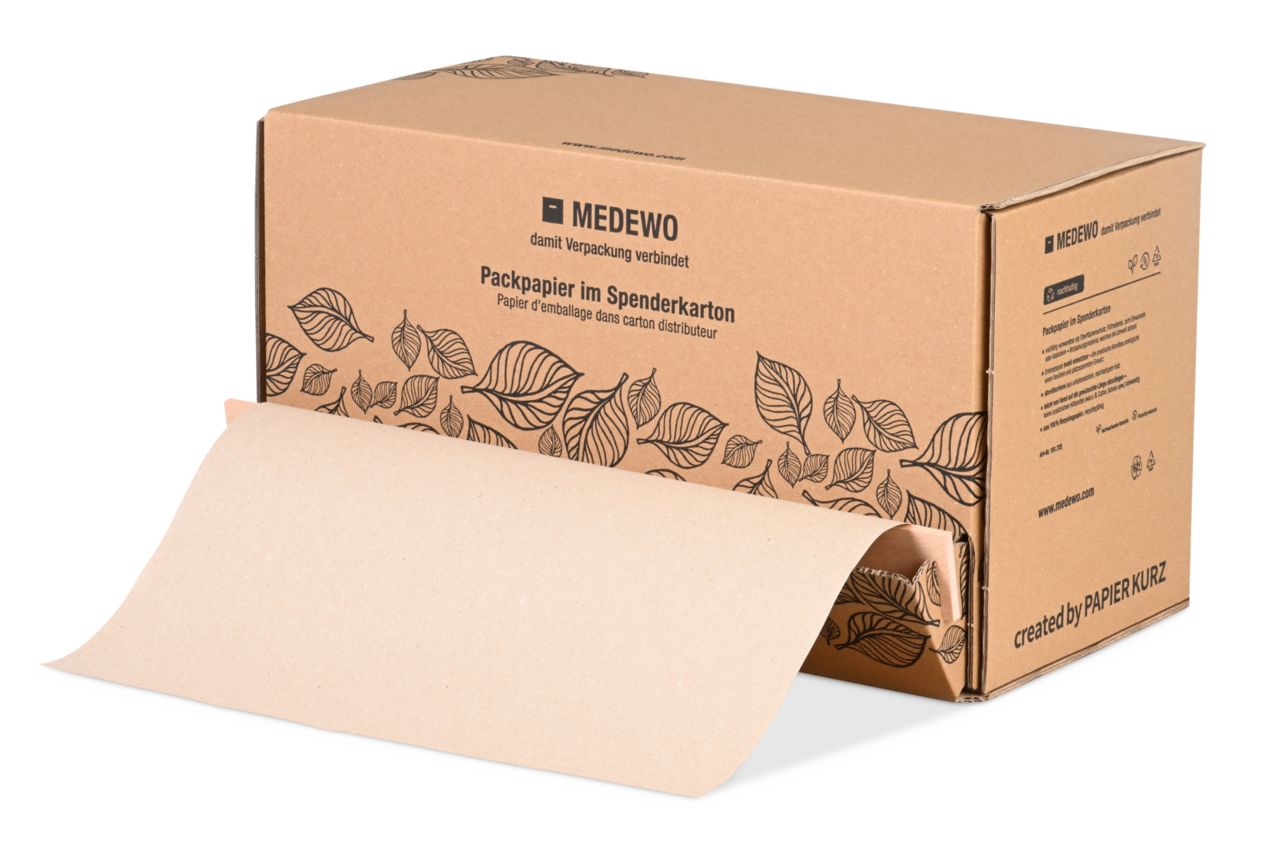Papier d'emballage dans carton distributeur