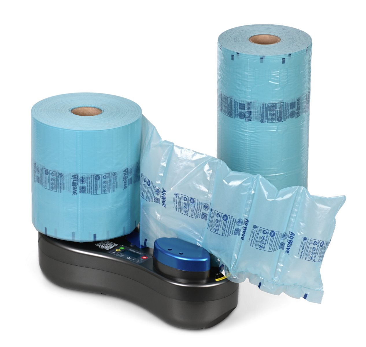 réf. 199.595 – Kit composé d'un appareil AirBoy nano4 et d'un rouleau de film de type 1 et de type 2 en LDPE recyclé.