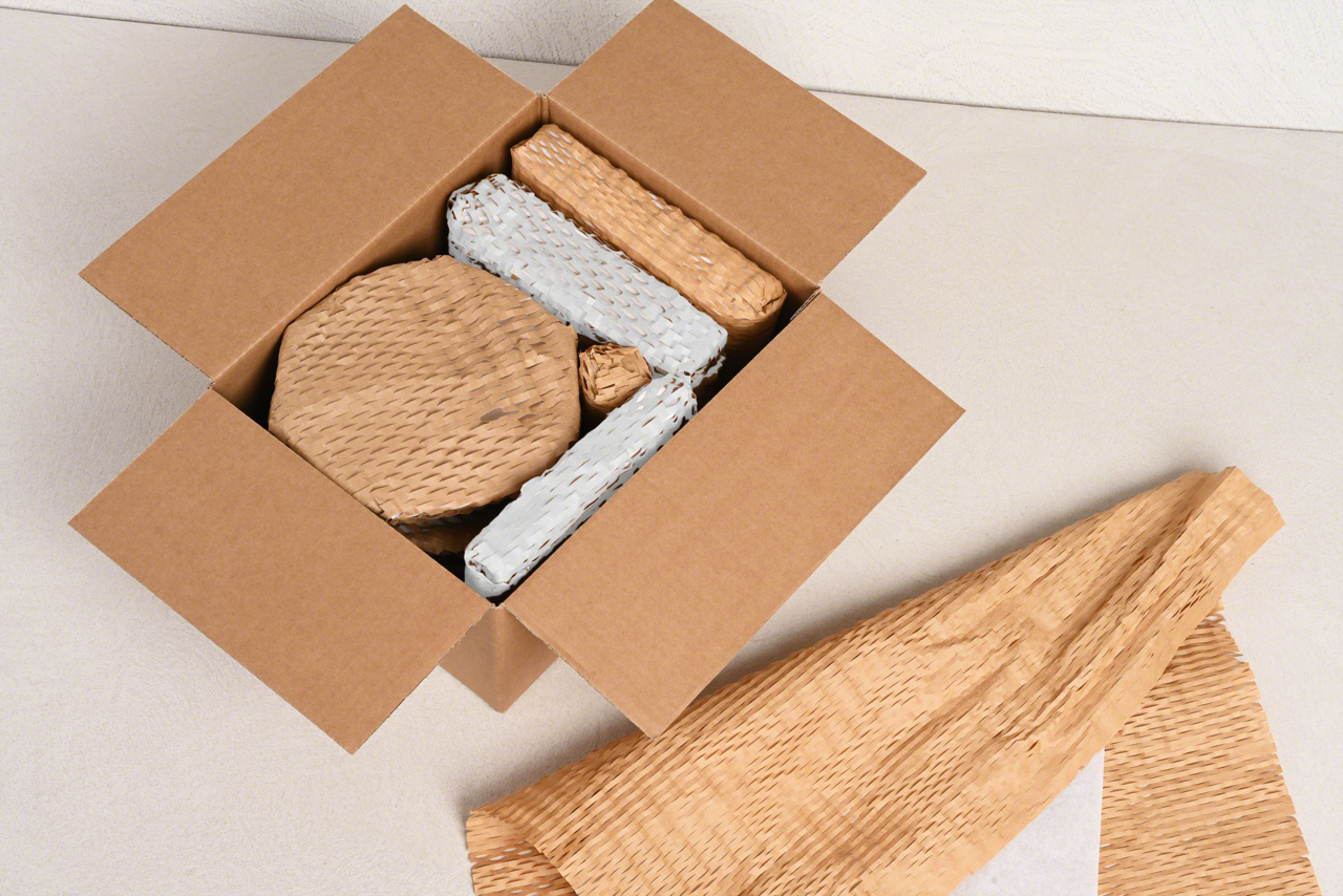 Système d’emballage de papier en nid d’abeille MECAWRAP