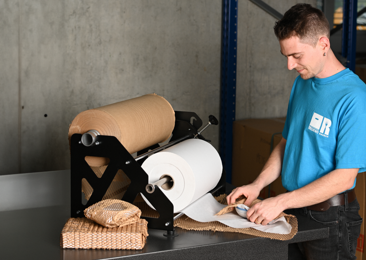 Système d’emballage de papier en nid d’abeille MECAWRAP