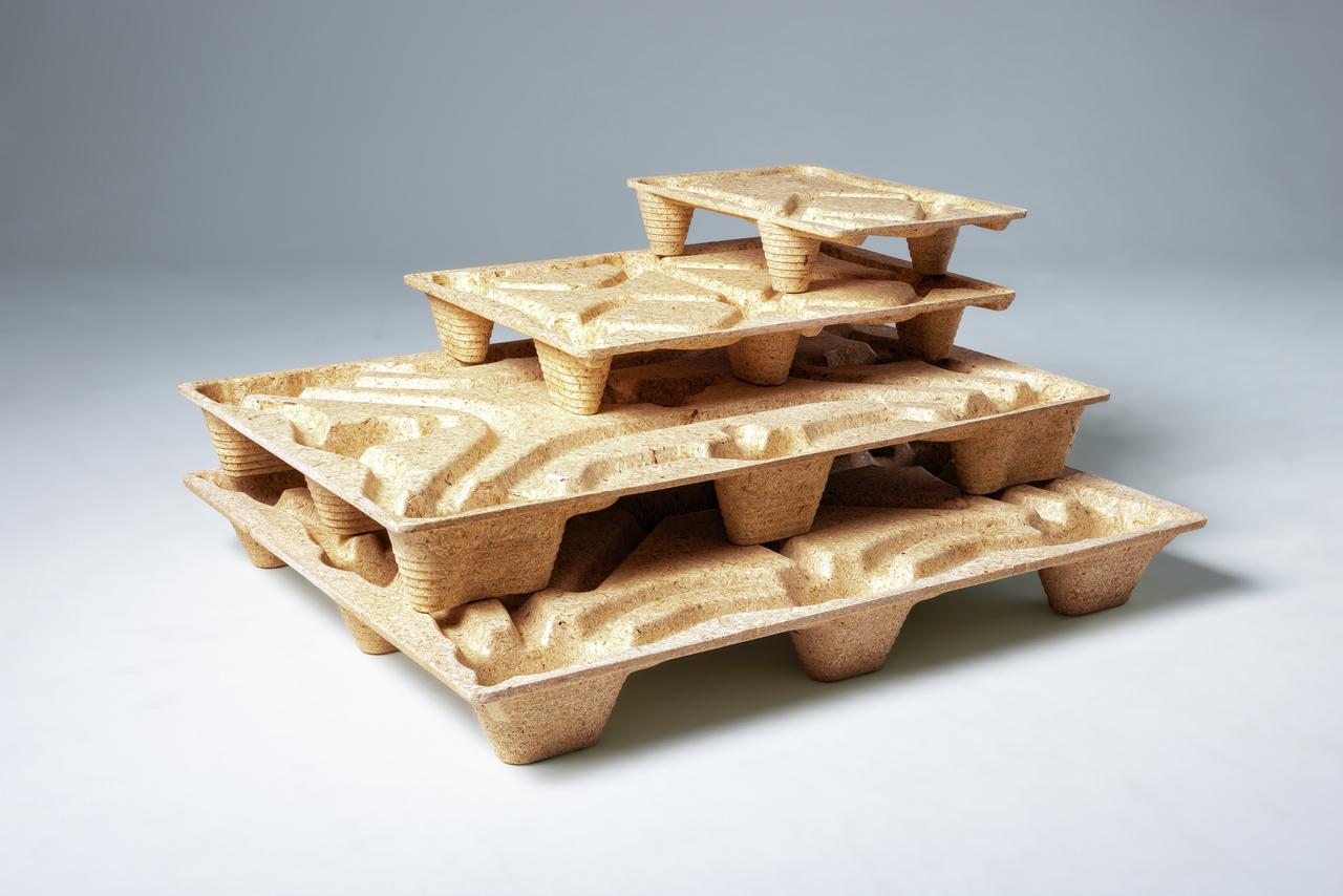 Palette moulée bois