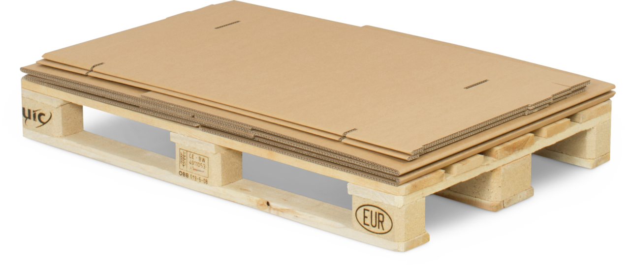 Conteneur-palette 4 pièces en carton ondulé