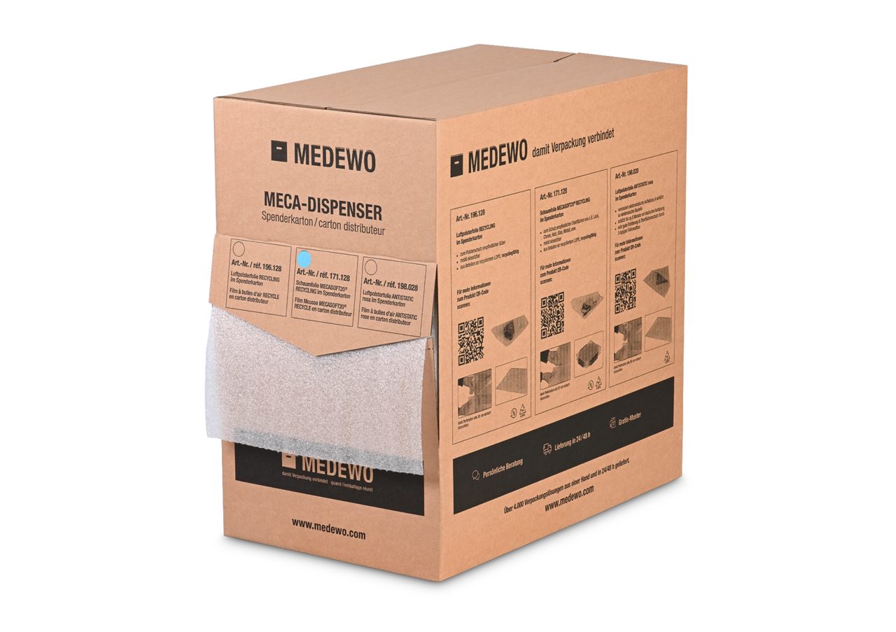 Film mousse PE RECYCLE dans un carton distributeur