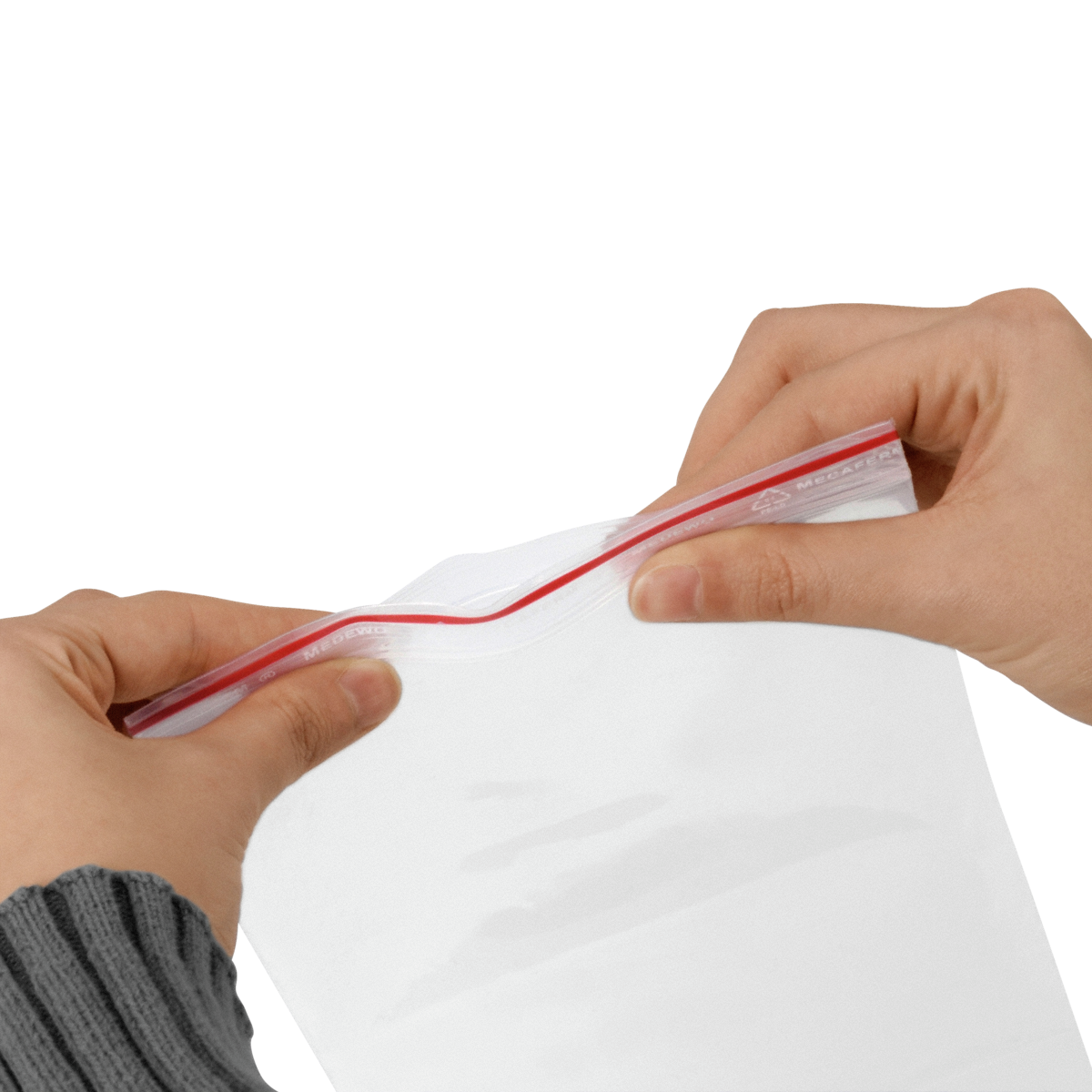 Tous les sachets à fermeture à pression MECAFERM® sont dotés d'une fermeture à pression de qualité qui se referme parfaitement même après plusieurs ouvertures.