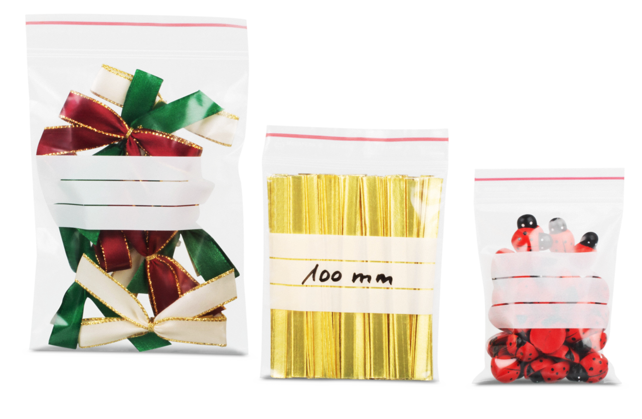 Sachet à fermeture à pression MECAFERM® 50 µm avec zones d'écriture