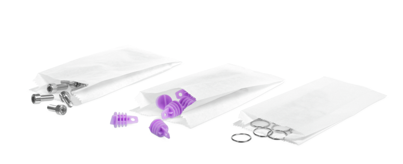 Sachet en papier à soufflets blanc