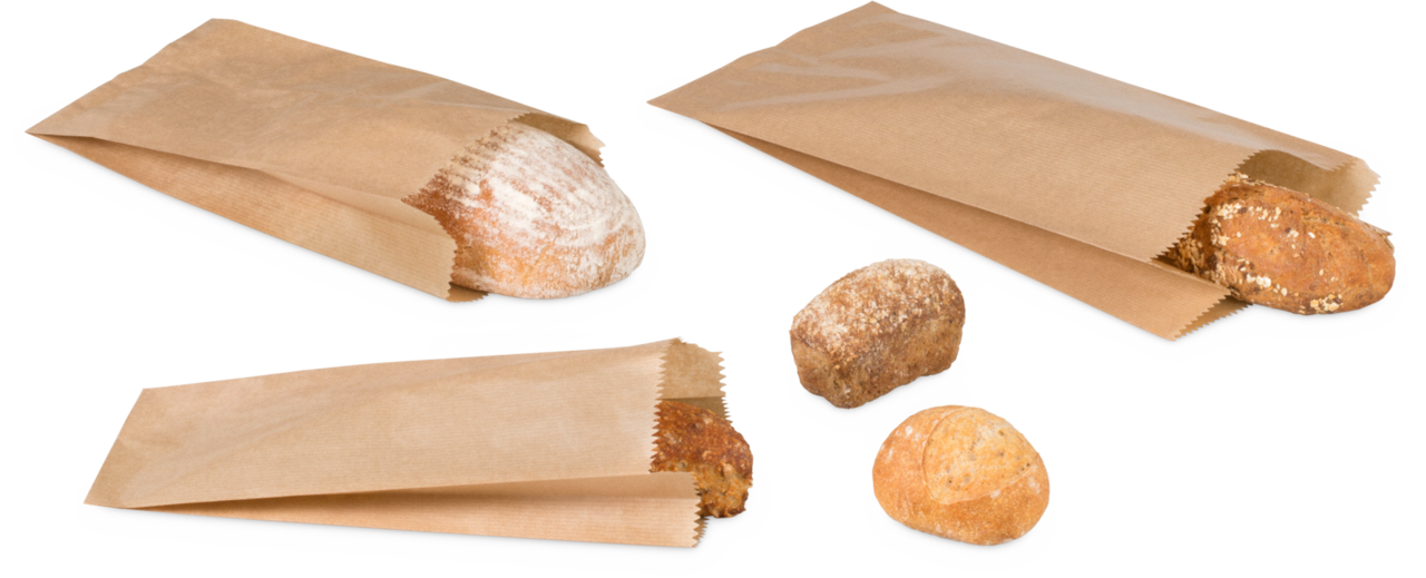 Sachet à soufflets en papier brun