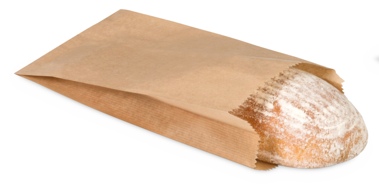 Sachet à soufflets en papier brun