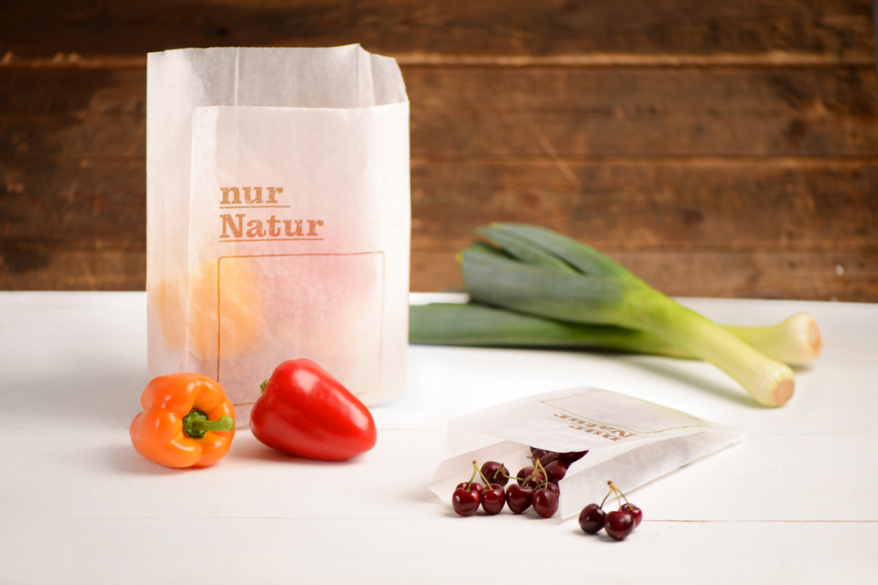 Sachet pliable en papier «nur Natur»