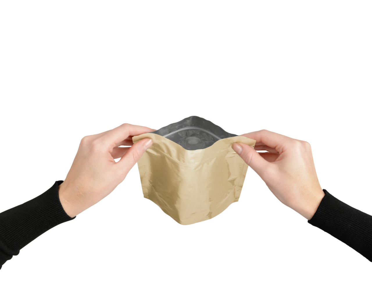 MECAVALVE Sachet autoporteur avec valve, protecteur des arômes