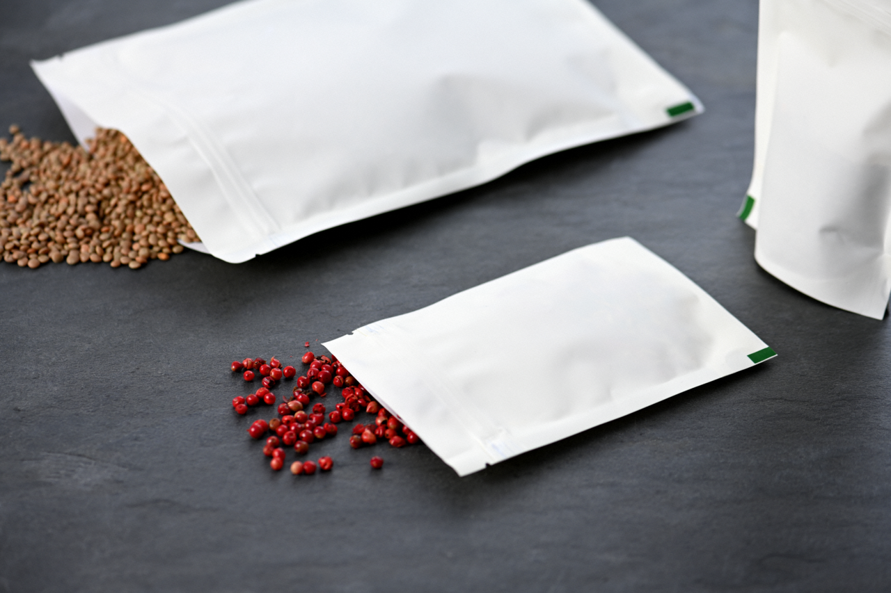 Doypack Sachet PE recyclable avec protecteur des arômes