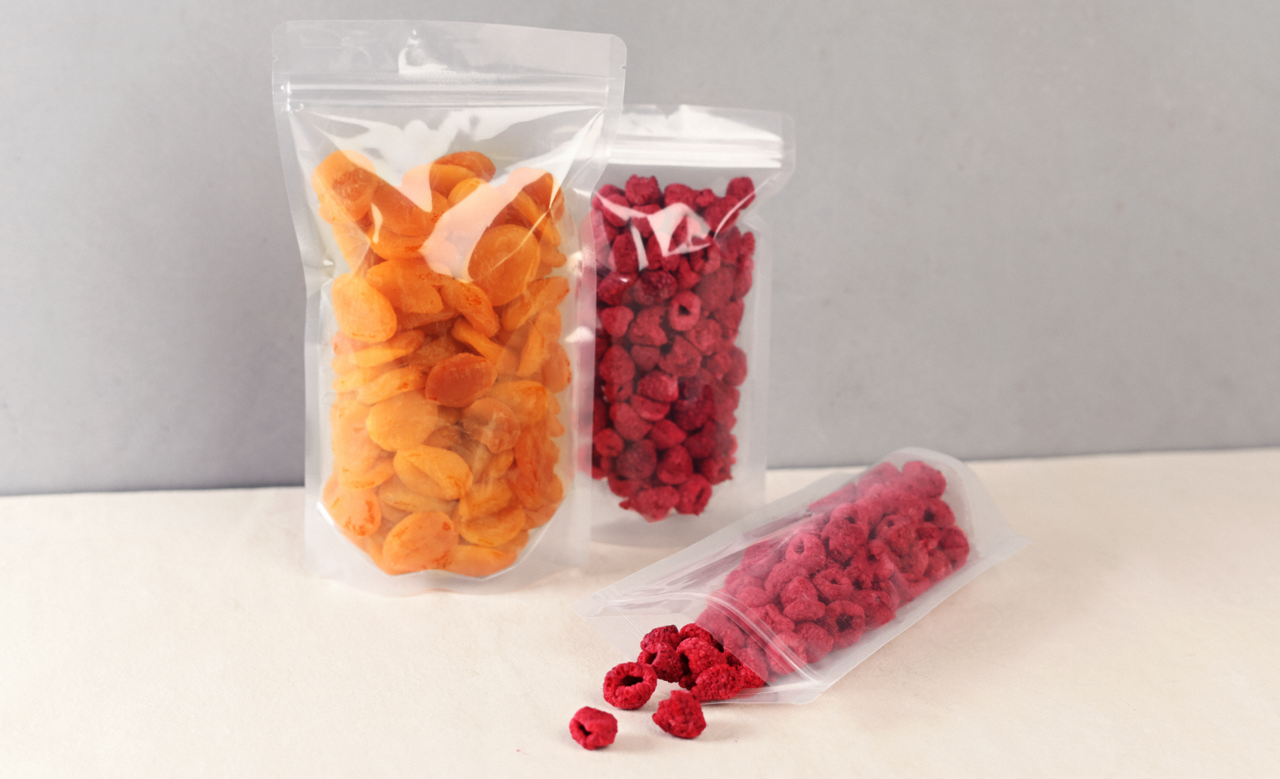 Sachet autoporteur transparent