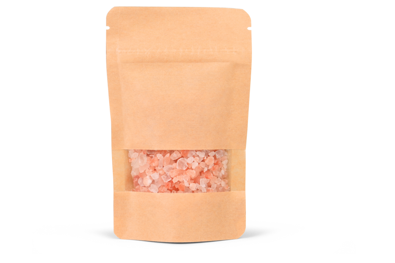 fenêtre sur toute la largeur du sachet – le contenu est bien reconnaissable