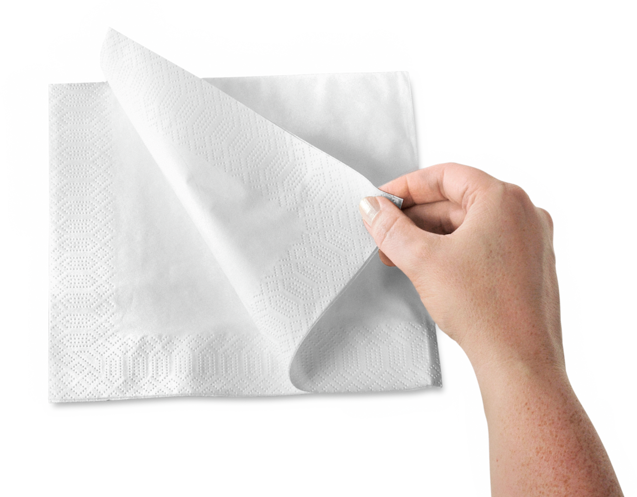Serviette de table pli 1⁄4 – idéale pour placer debout sur la table et pour des pliages décoratifs.