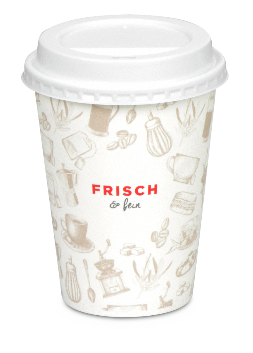 Gobelet pour boissons chaudes, couche PE «FRISCH & fein»
