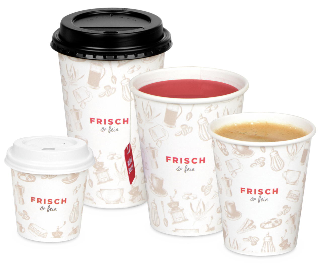 Gobelet pour boissons chaudes, couche PE «FRISCH & fein»