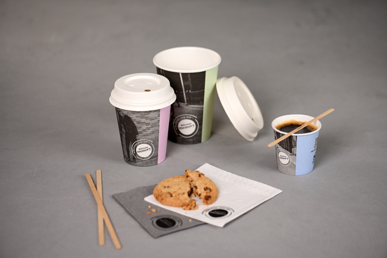 Gobelet pour boissons chaudes, couche PE «delicious memory»