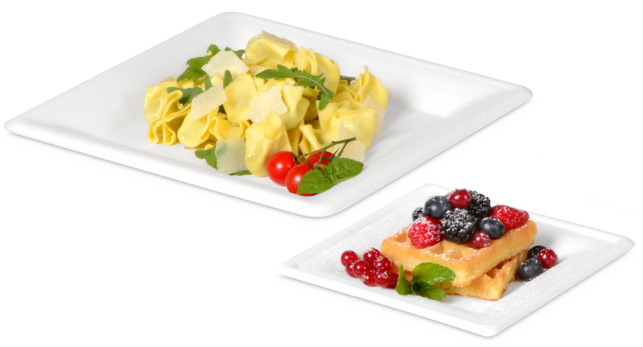 Assiette carrée en bagasse