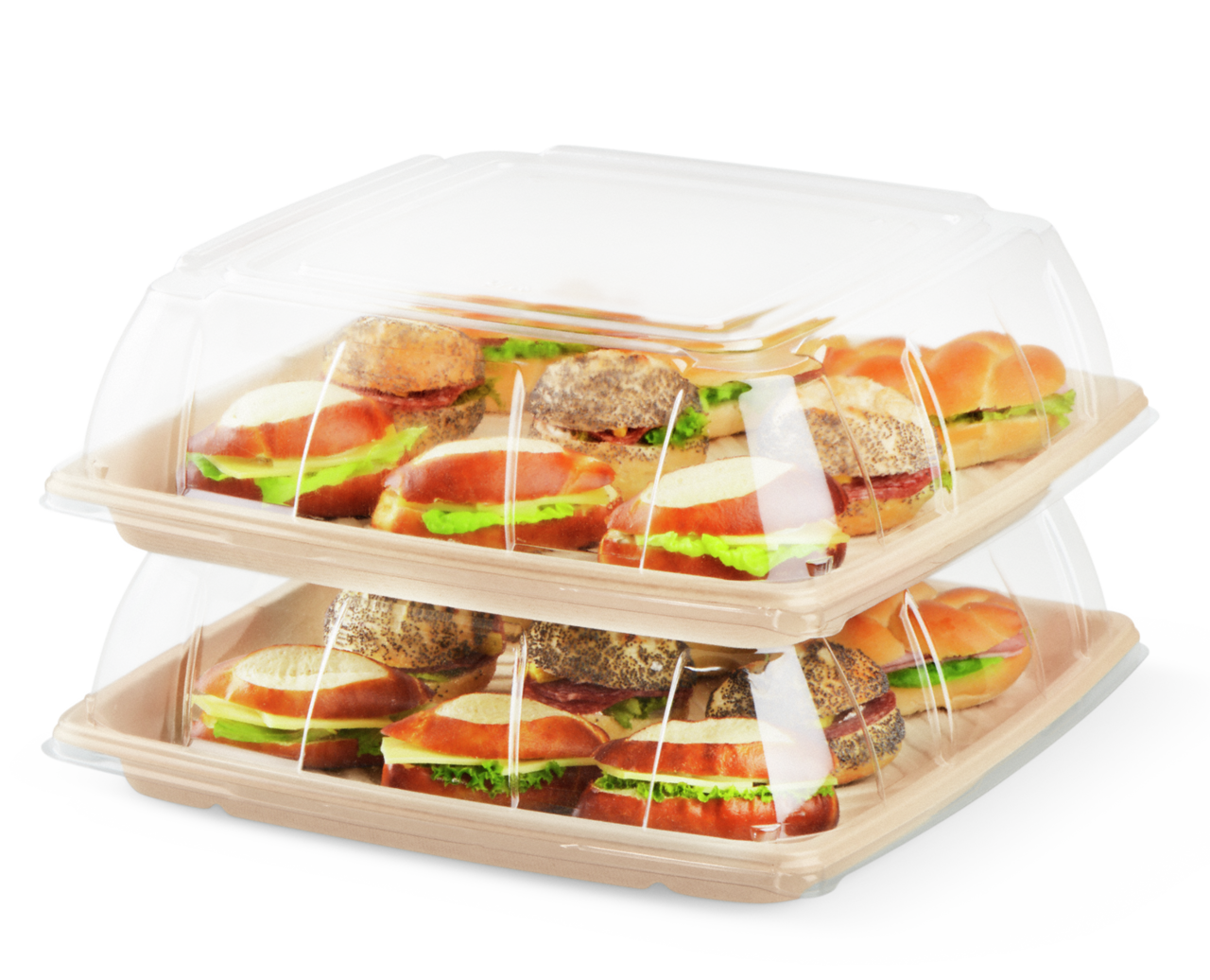 rPET dom-couvercle pour le plat