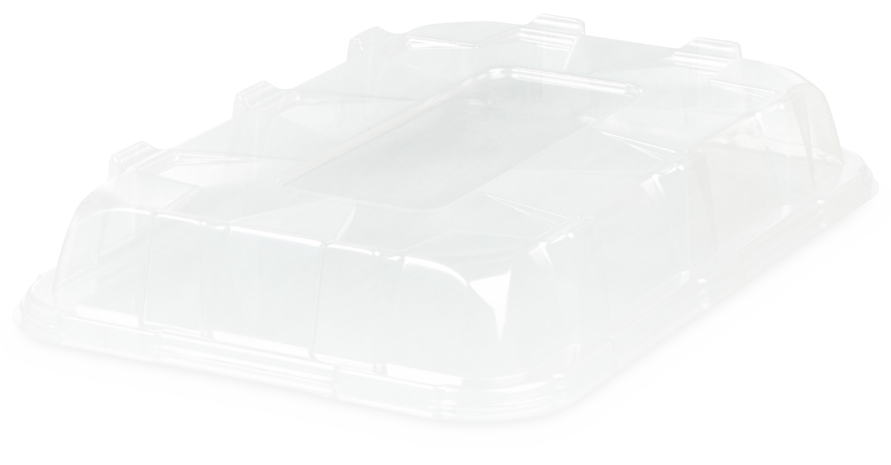 rPET dom-couvercle pour le plat