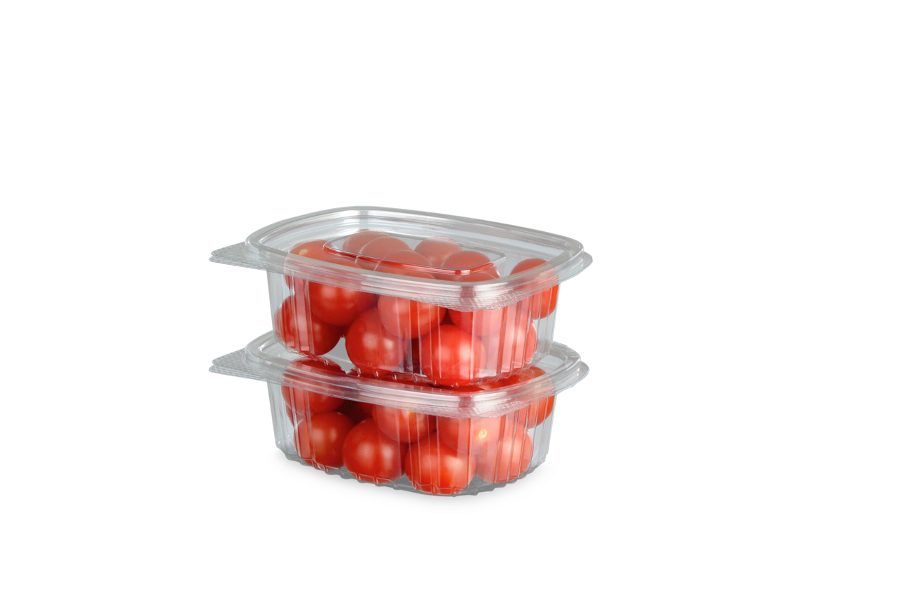 Gobelet traiteur en rPET rectangulaire avec couvercle