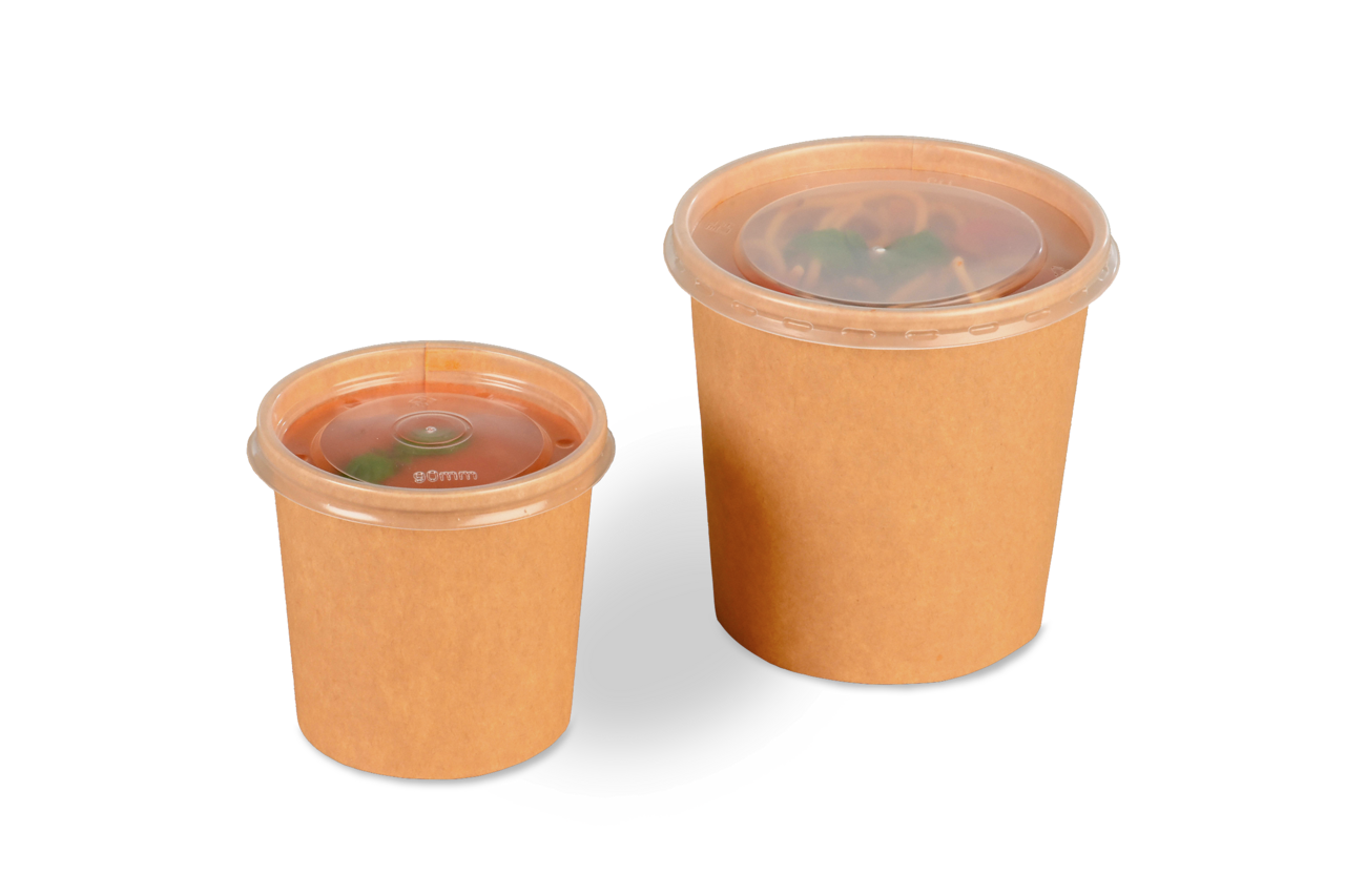 Le couvercle en PP permet de fermer hermétiquement les gobelets à soupe adaptés.