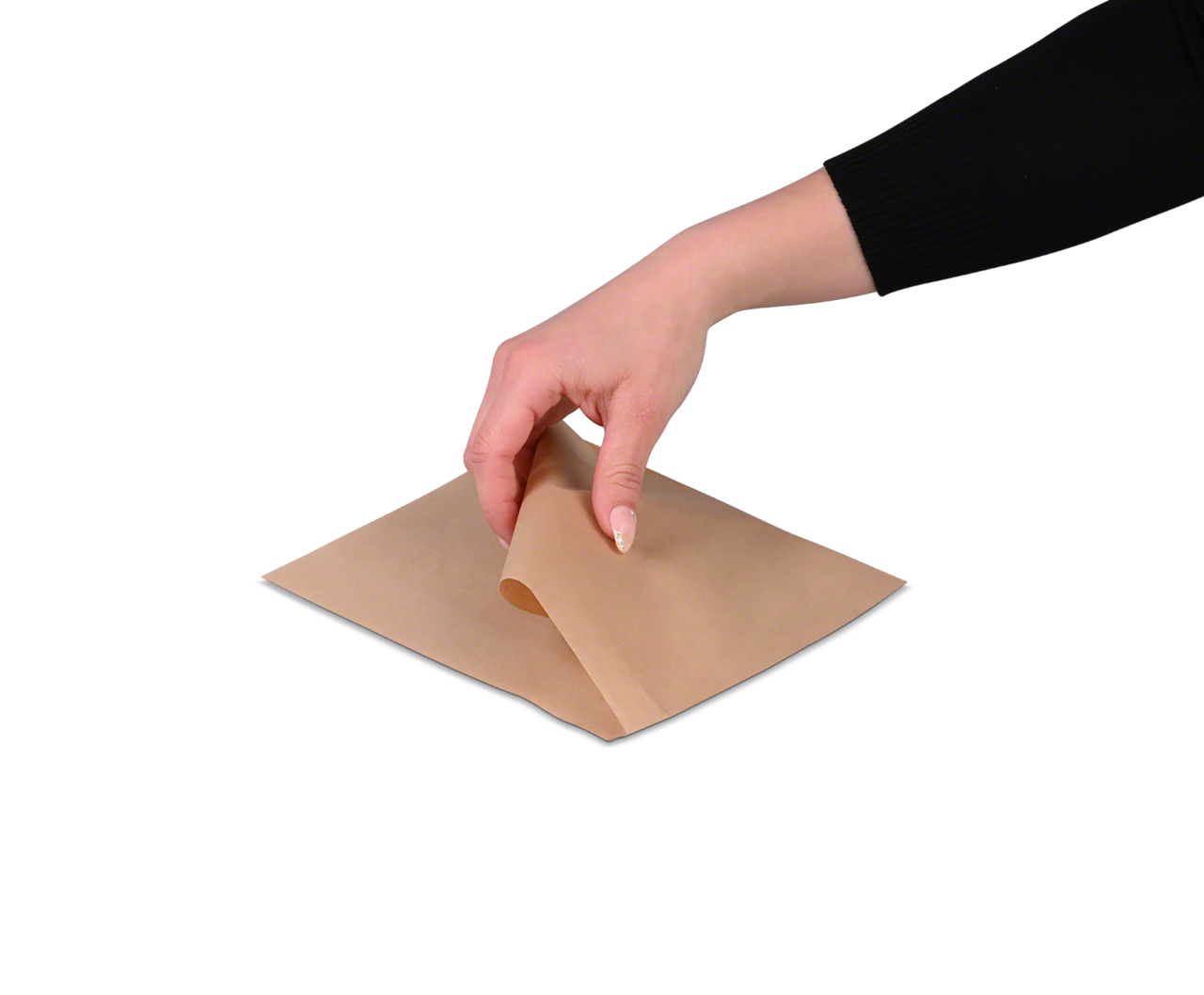 En rabattant un demi-côté vers l’intérieur, vous obtenez une pochette pratique et remplissable.
