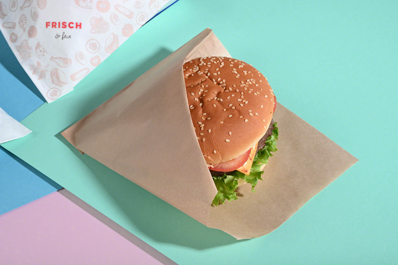 La pochette à burgers est parfaite pour la restauration rapide.