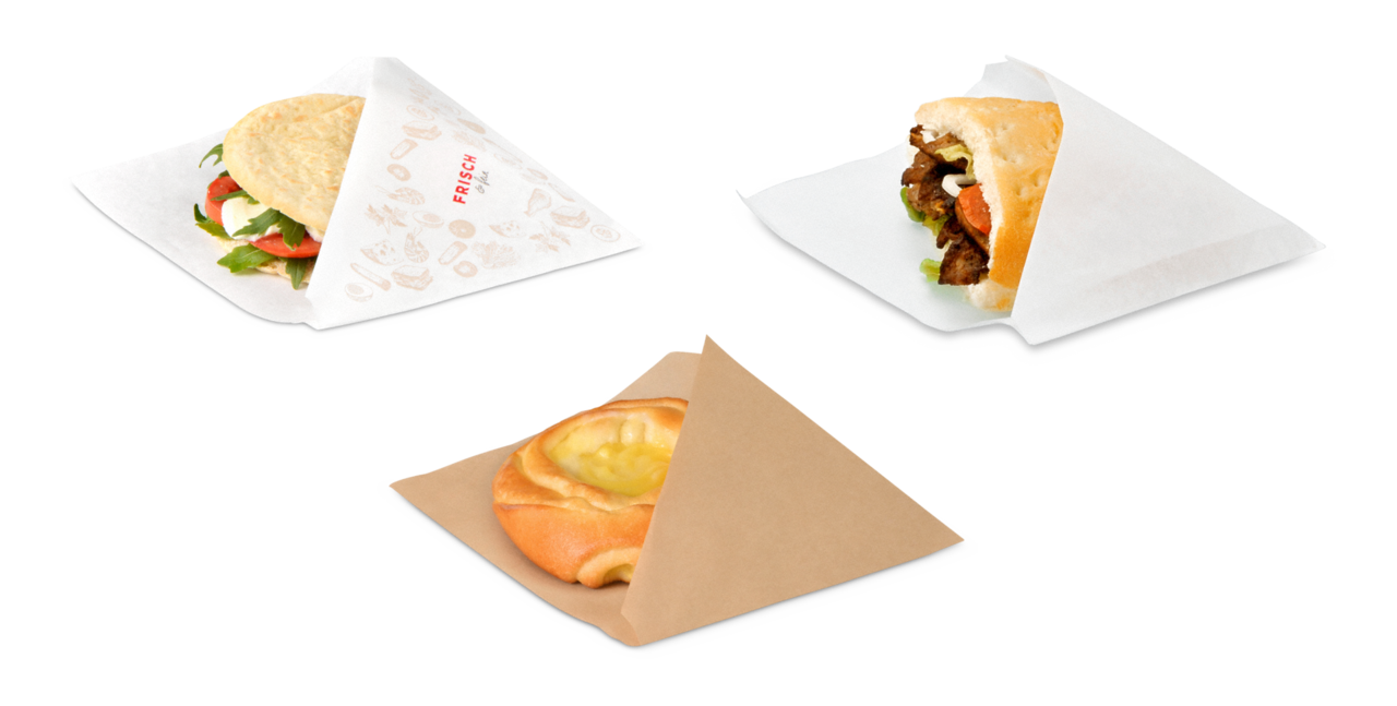 Pochette à snack ouverte des 2 côtés