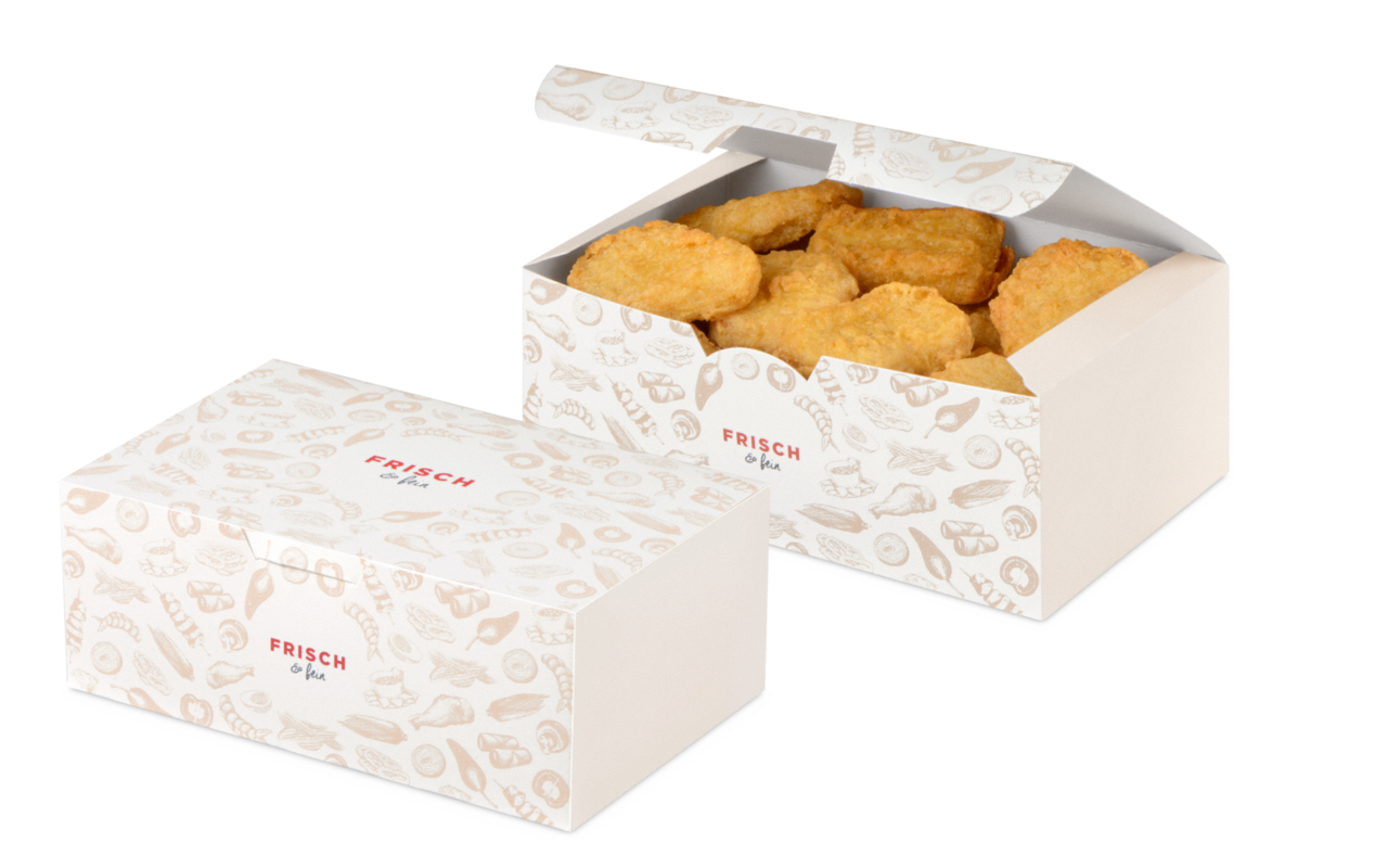 Boîte pliable pour snacks «FRISCH & fein»