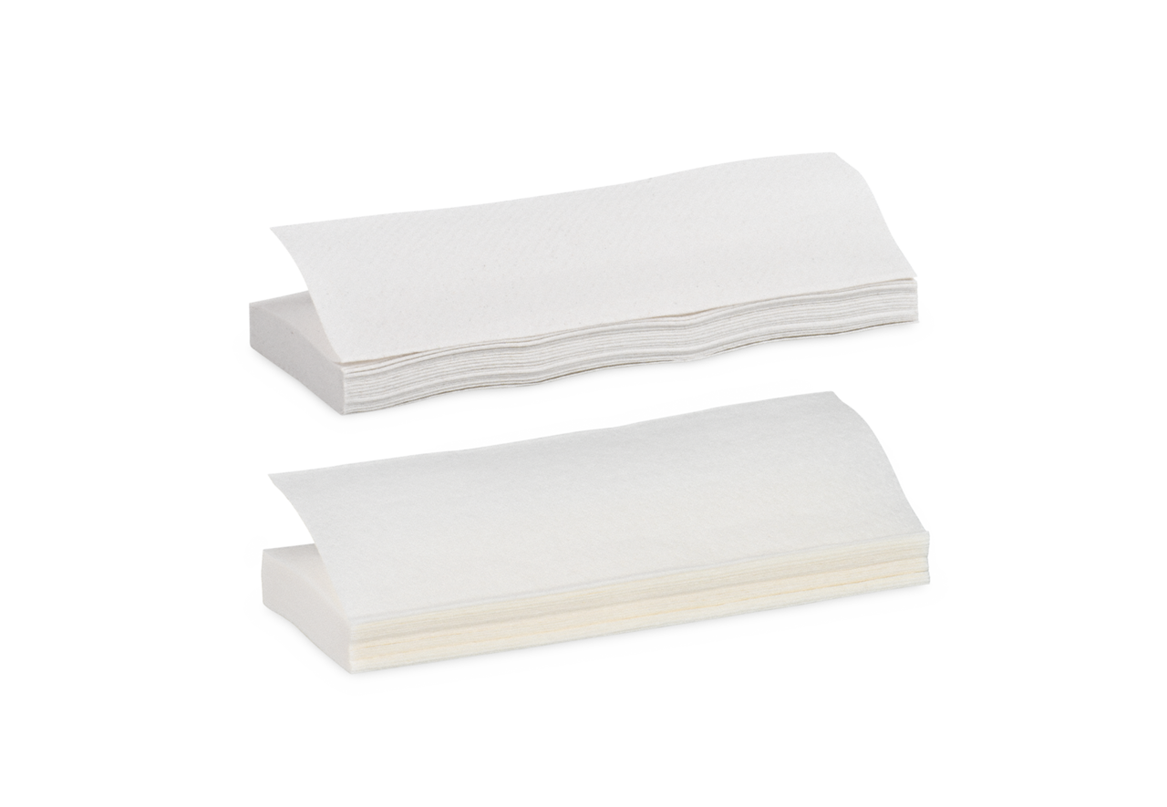 Essuie-mains papier pliage Z, 2 plis, blanc