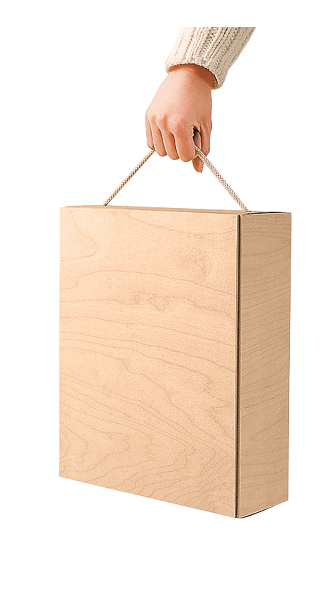 particulièrement élégant comme boîte cadeau garnie de SizzlePak® p. ex. pour les produits d’épicerie fine