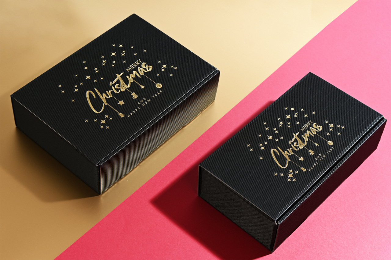 Carton cadeau pour bouteilles GOLDEN WISHES