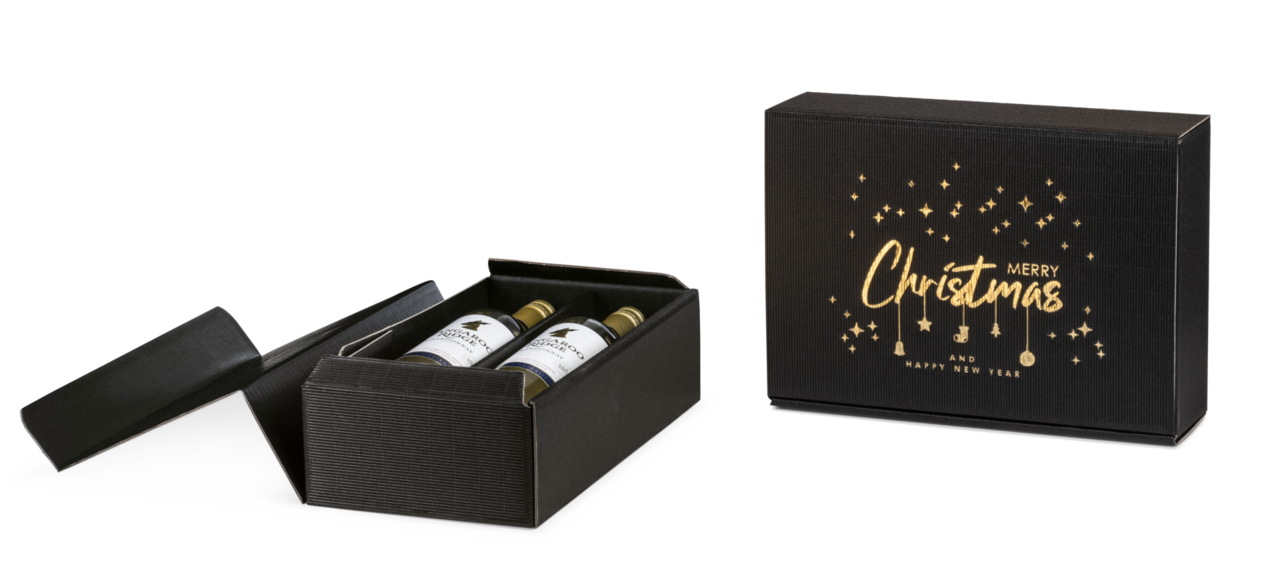 Carton cadeau pour bouteilles GOLDEN WISHES