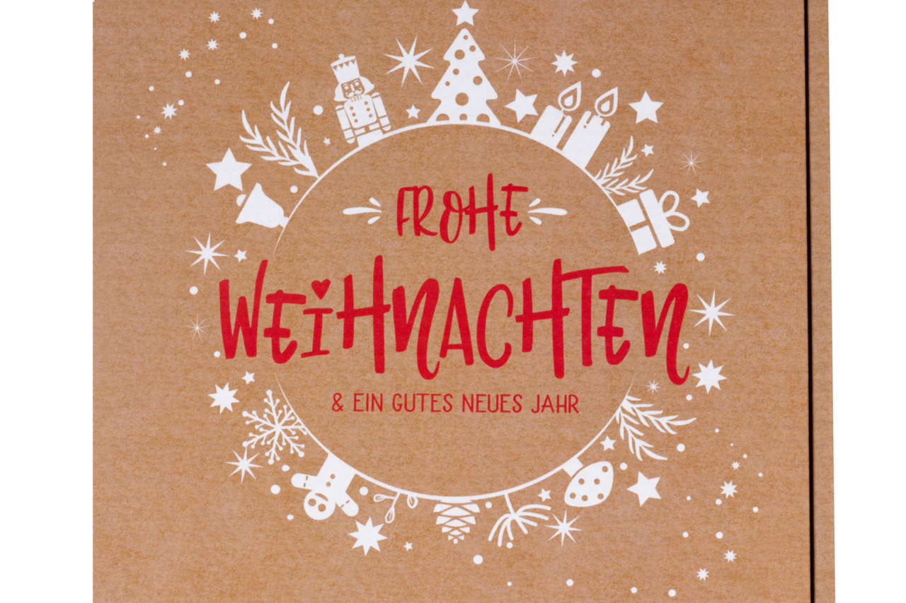 carton 2 couleurs imprimé de motifs de Noël classiques 