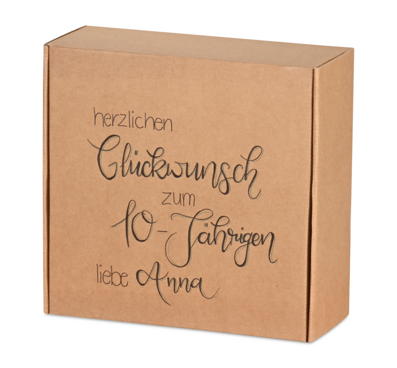 grâce à la surface lisse, vous pouvez inscrire facilement un message personnel sur le carton 