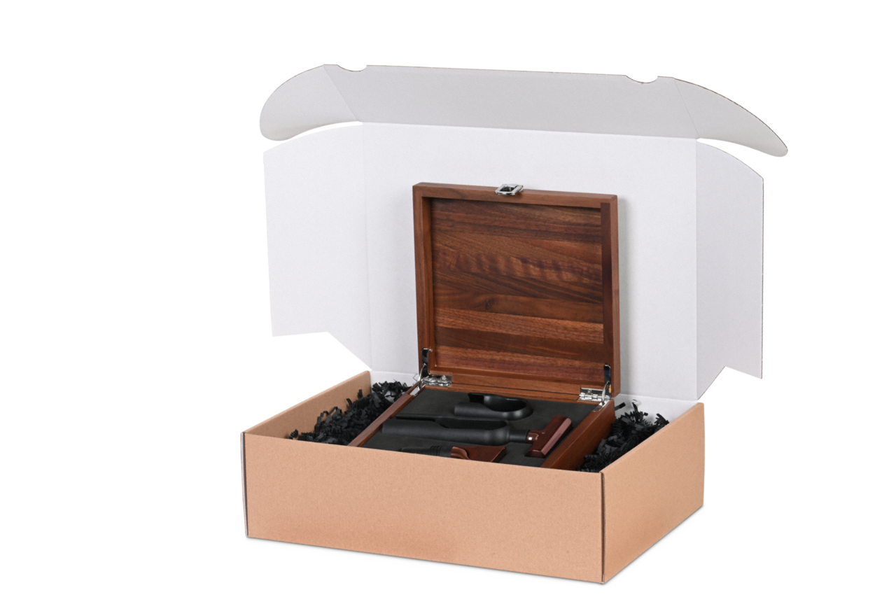 Boîte cadeau avec couvercle à charnière, intérieur blanc